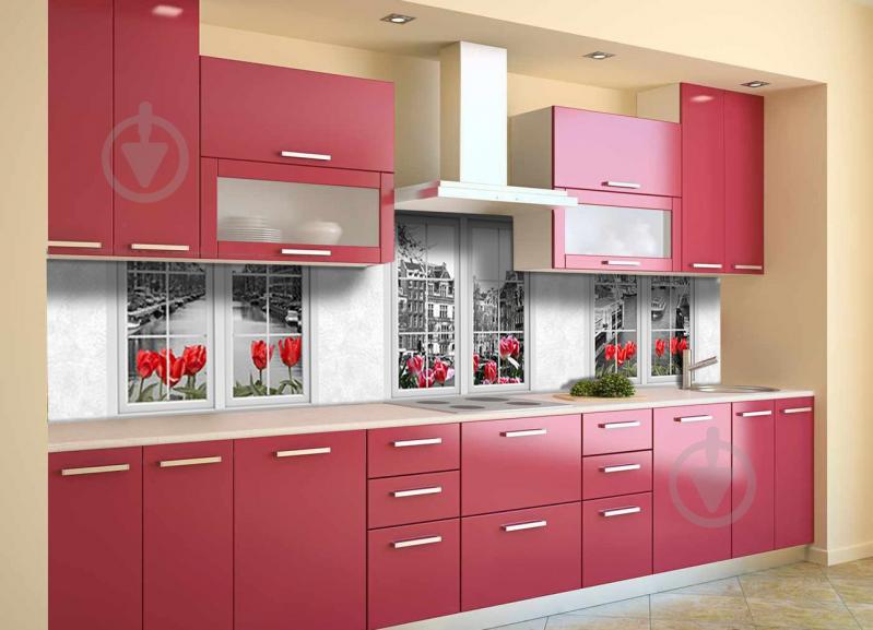 Скинали на кухню Zatarga «Окна» 600х2500 мм виниловая 3Д наклейка кухонный фартук самоклеящаяся Z180857 Скинали на кухню Zatarga «Окна» 600х2500 мм виниловая 3Д наклейка кухонный фартук самоклеящаяся Z180857