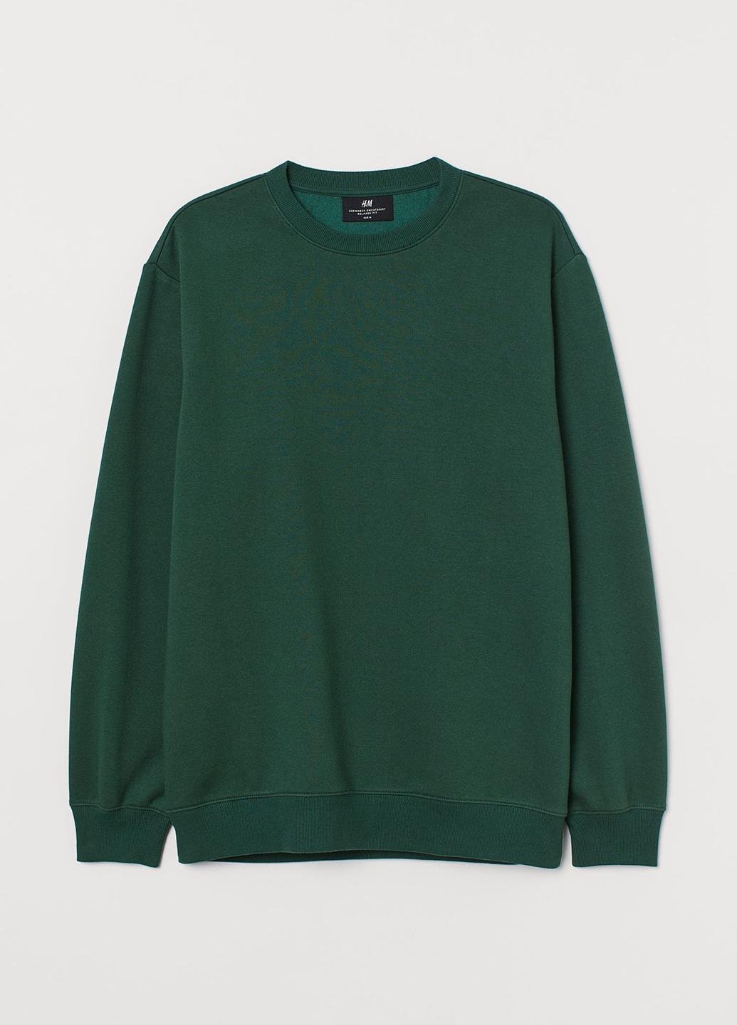 Свитшот H&M L Зеленый мужской (685813b50)