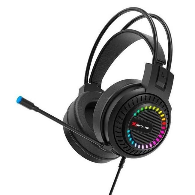 Наушники игровые ведущие XTRIKE ME Gaming HP-318 с подсветкой RGB Black (020702)