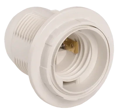 Патрон с кольцом УЭК Ппл27-04-К12 E27 пластик Белый (EPP11-04-01-K01)