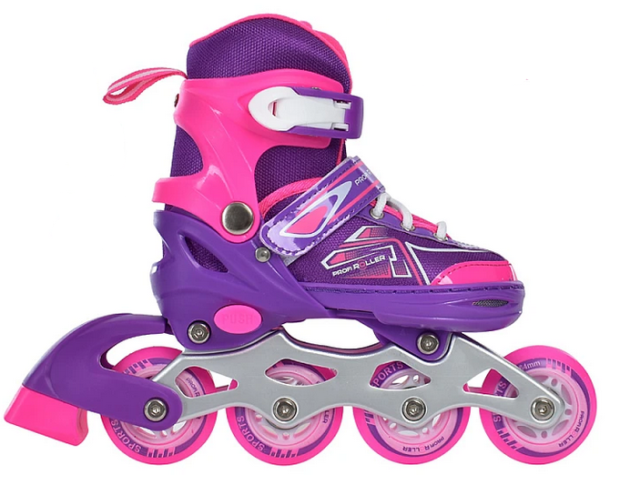 Ролики Profi A 4148-XS-V р. 27-30 Рожевий/Фіолетовий Ролики Profi A 4148-XS-V р. 27-30 Рожевий/Фіолетовий