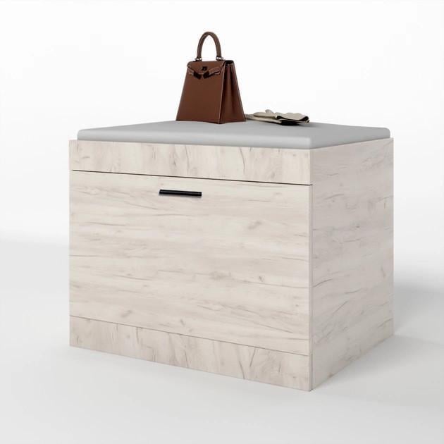 Тумба для взуття Соната ТО-600 Еверест 600х480х466 мм Крафт Білий (EVR-20385)