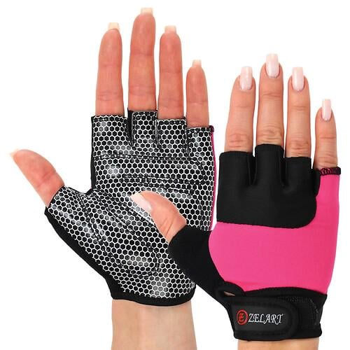Перчатки для фитнеса женские Zelart BC-3788 M Розовый (32311959)