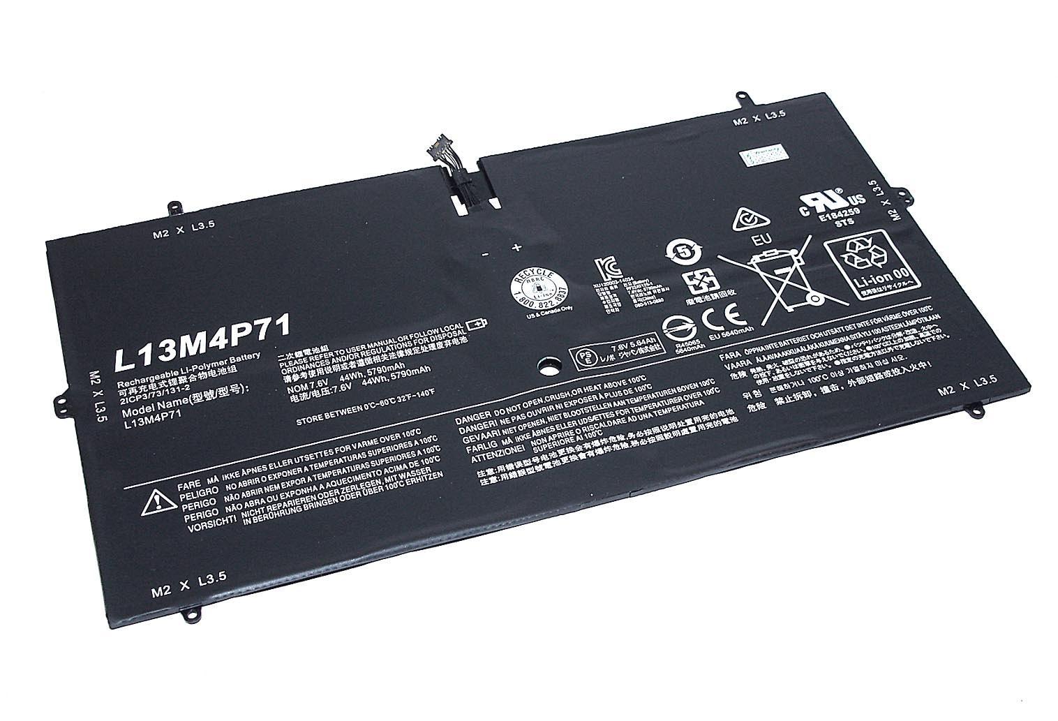 Аккумулятор для ноутбука Lenovo L13M4P71 Yoga 3 Pro 1370 7.6V 6000 mAh OEM Black