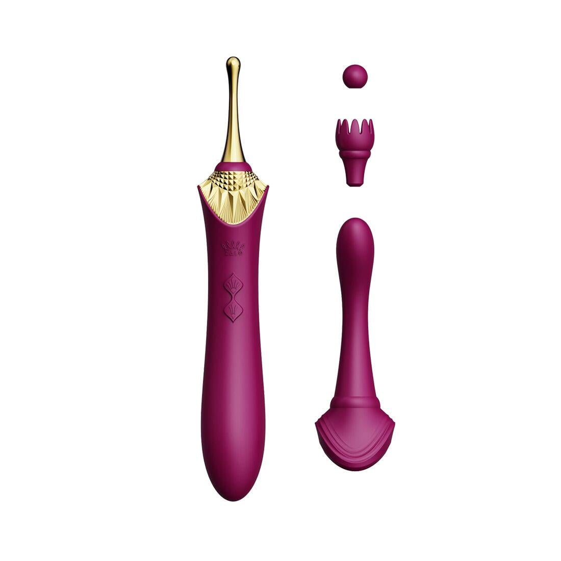 Вибратор вагинально/клиторальный ZALO с насадками Velvet Purple