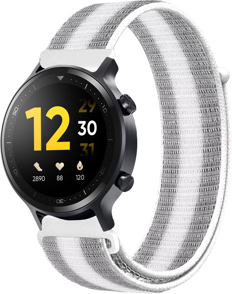 Ремешок нейлоновый Sport Loop для Realme Watch S Silver/White (23800-58)