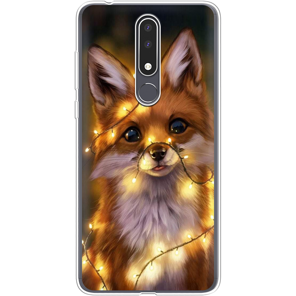 Чехол BoxFace Nokia 3.1 Plus Рождественская лиса Прозрачный силикон (36116-up2399-36116)