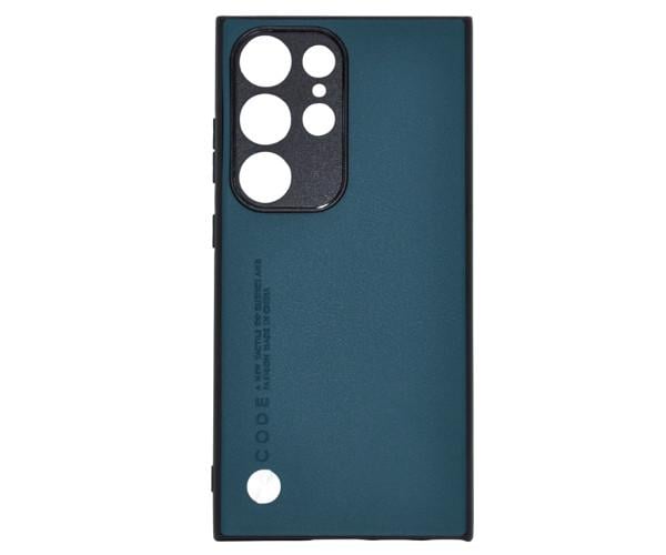 Кожаный чехол - накладка CODE Tactile Experience для Samsung Galaxy S24 Ultra Зелёный
