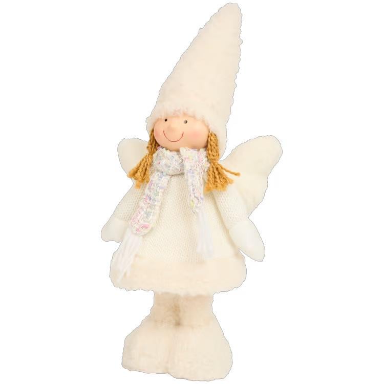Фигура новогодняя Ангел декоративная рождественская 40 см Белый