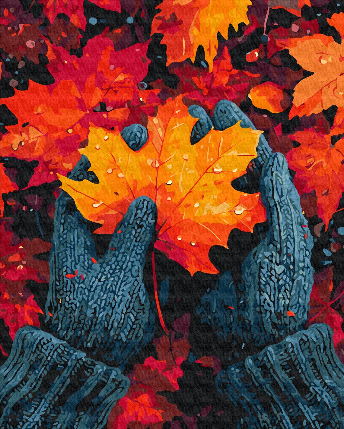 Картина по номерам Brushme Сердце, как кленовый лист 40x50 см (BS54390)