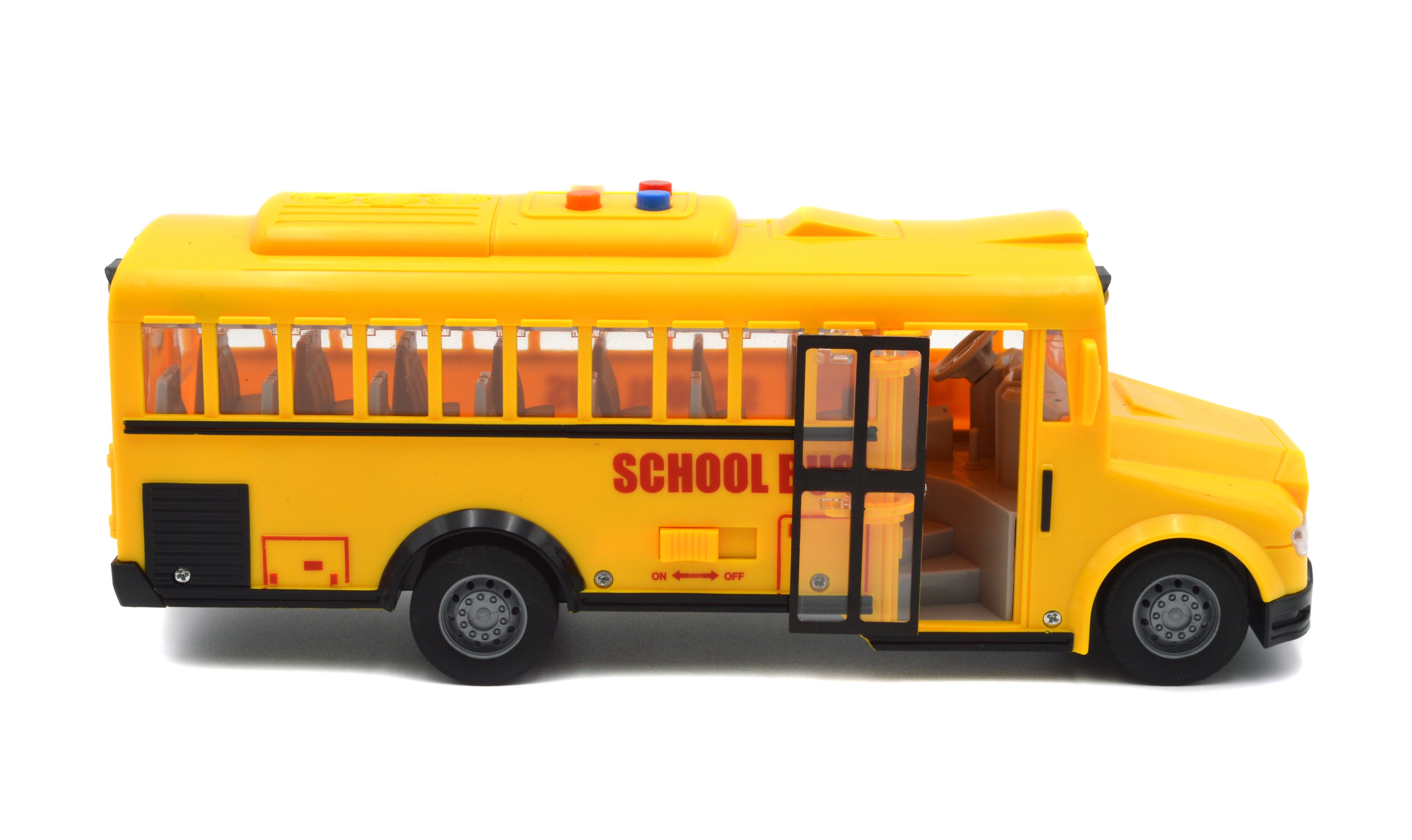Автобус игрушечный JS125 школьный инерция звук свет открываются двери - фото 5 Автобус игрушечный JS125 школьный инерция звук свет открываются двери - фото 5
