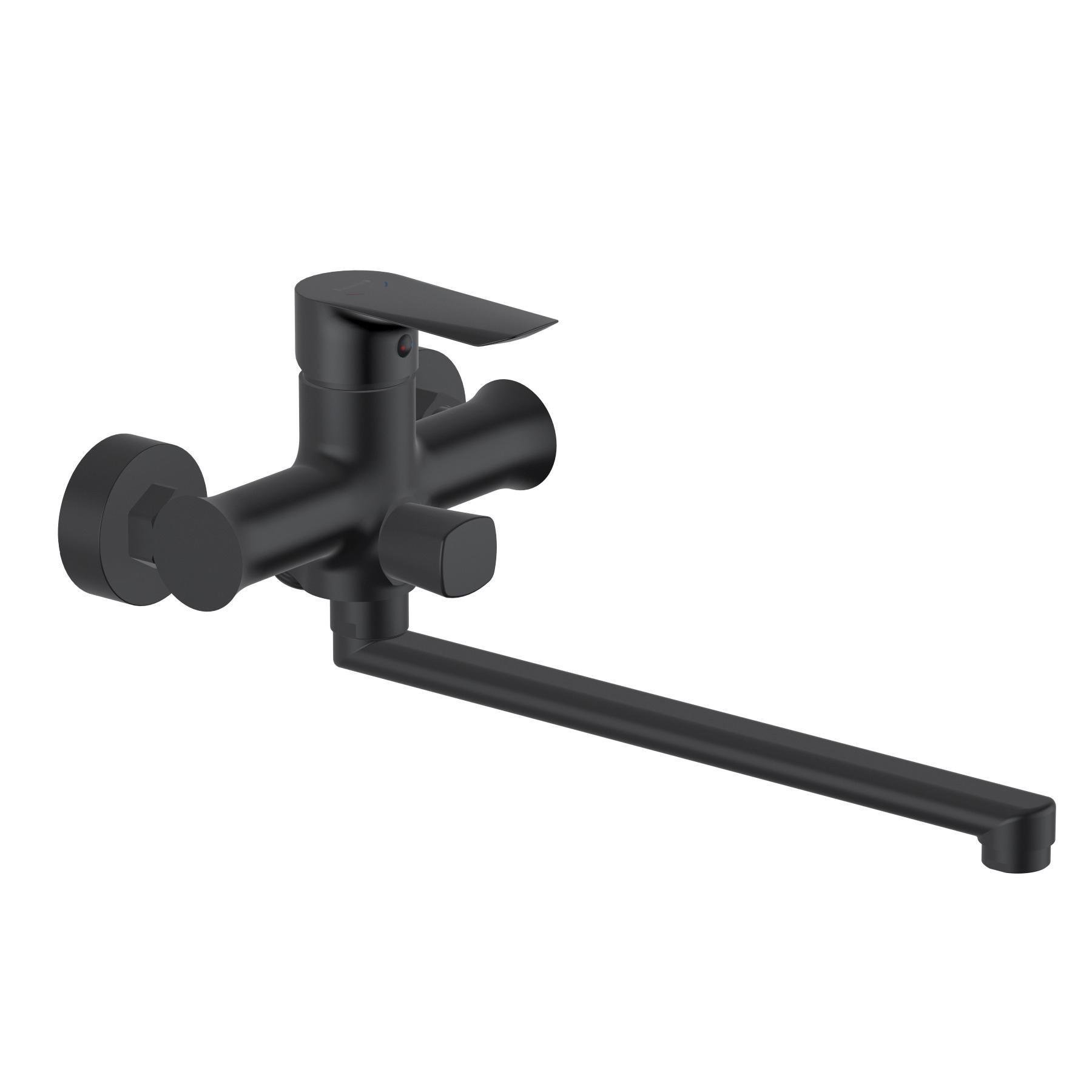 Смеситель для ванны Imprese Vaclav 35 мм Черный матовый (84248)