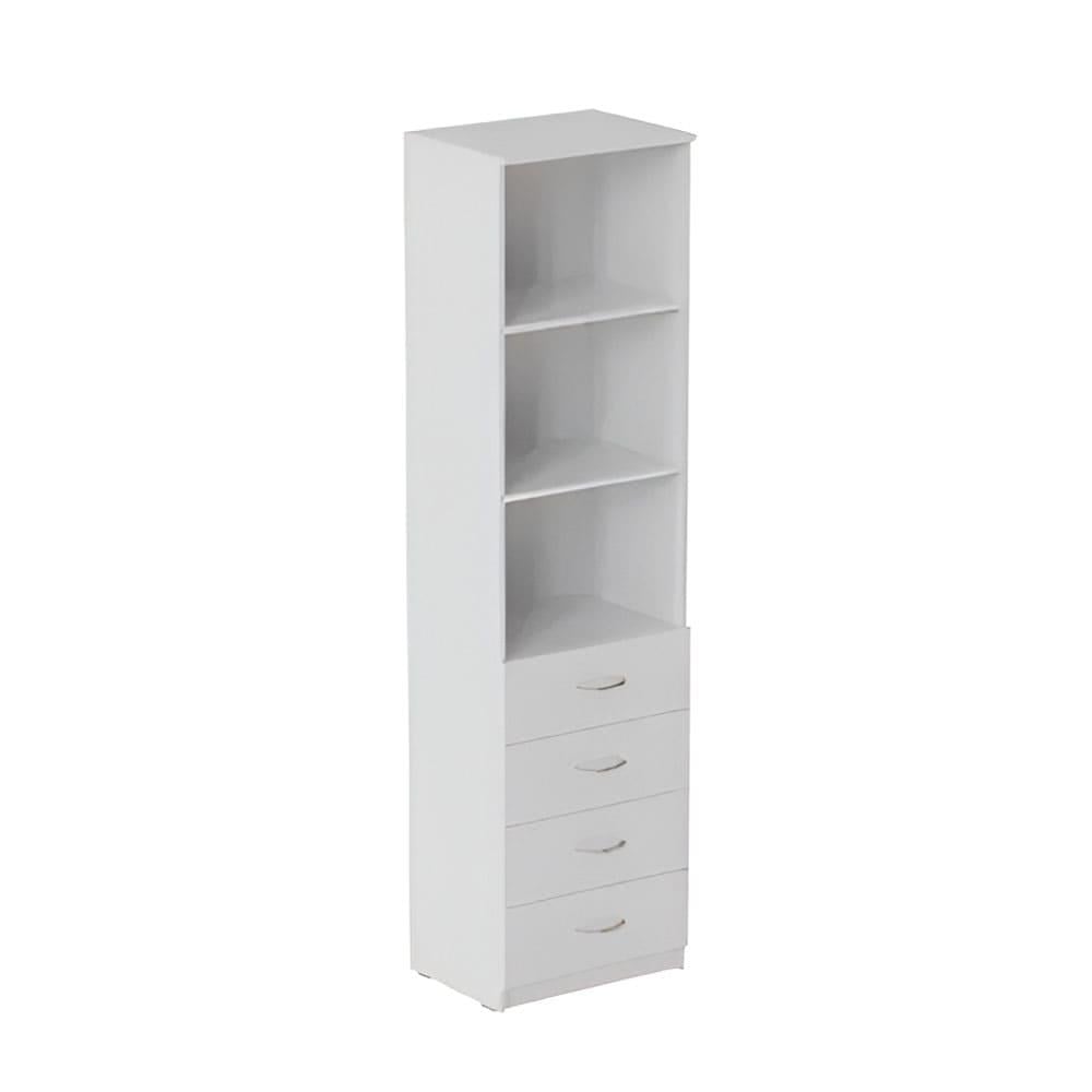 Пенал Ferrum-decor Анжело на 3 полки с 4 ящиками ДСП 16 мм 1900x500x380 мм Белый (FRD-104960)