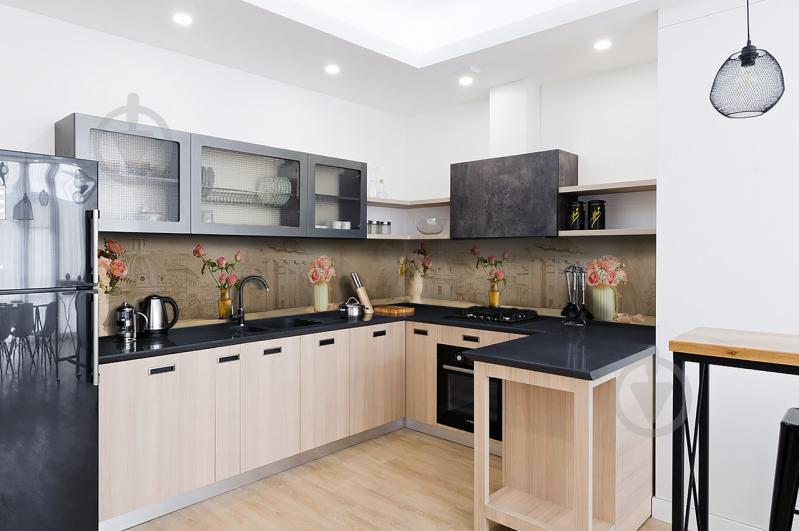 Скинали на кухню Zatarga «Розы в вазах» 600х2500 мм виниловая 3Д наклейка кухонный фартук самоклеящаяся Z180710