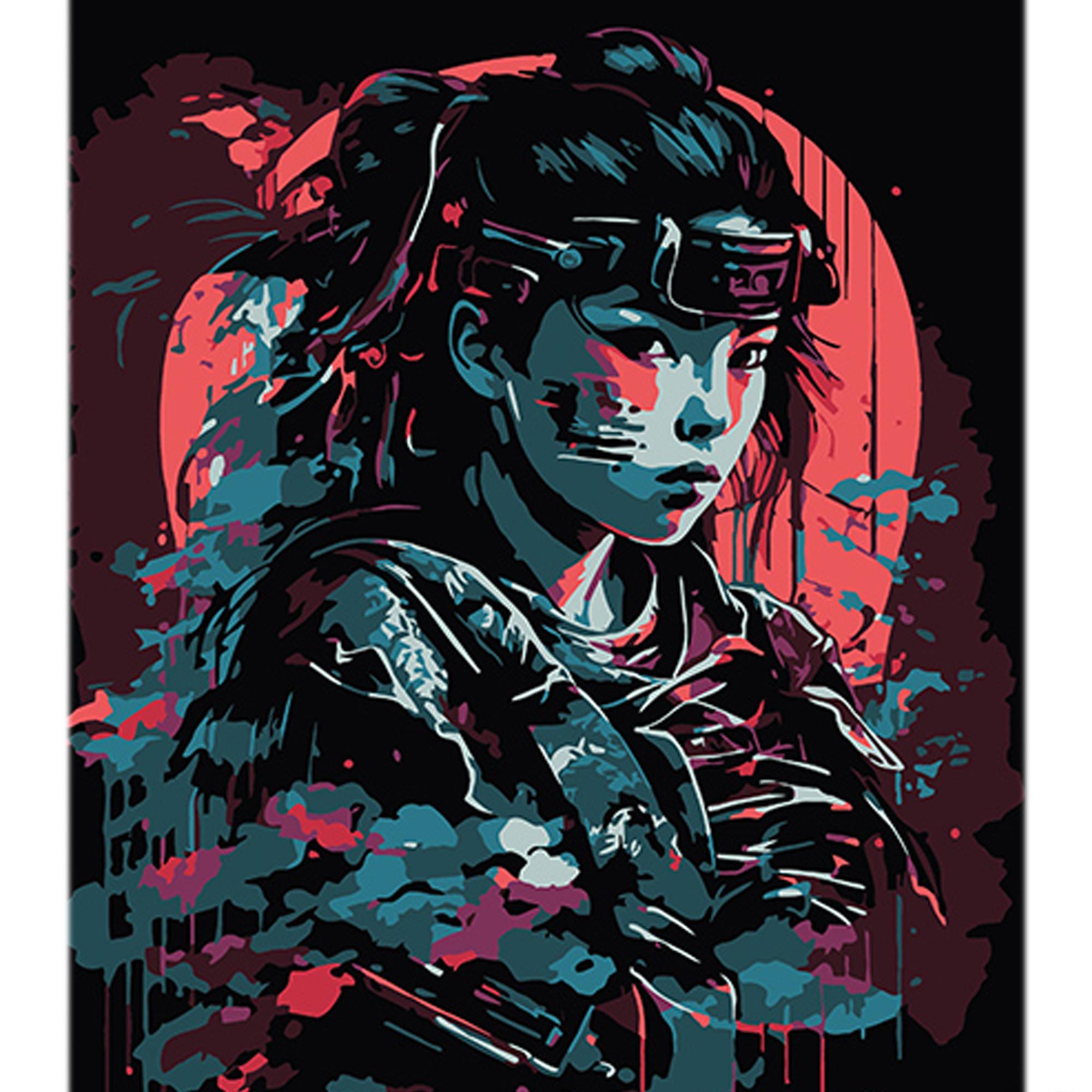 Картина по номерам Strateg Премиум Элегантность и сила на черном фоне 40x50 см (AH1124)