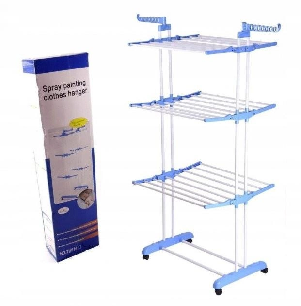 Сушилка для белья Tiers Garment Rack With Wheels ABS бытовая Синий (554235262)