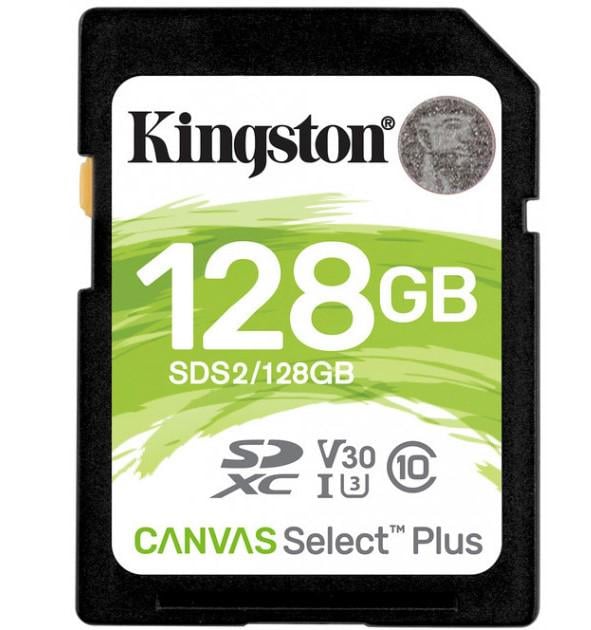 Карта памяти Kingston Canvas Select Plus 100R C10 UHS-I U3 (SDS2/128GB)