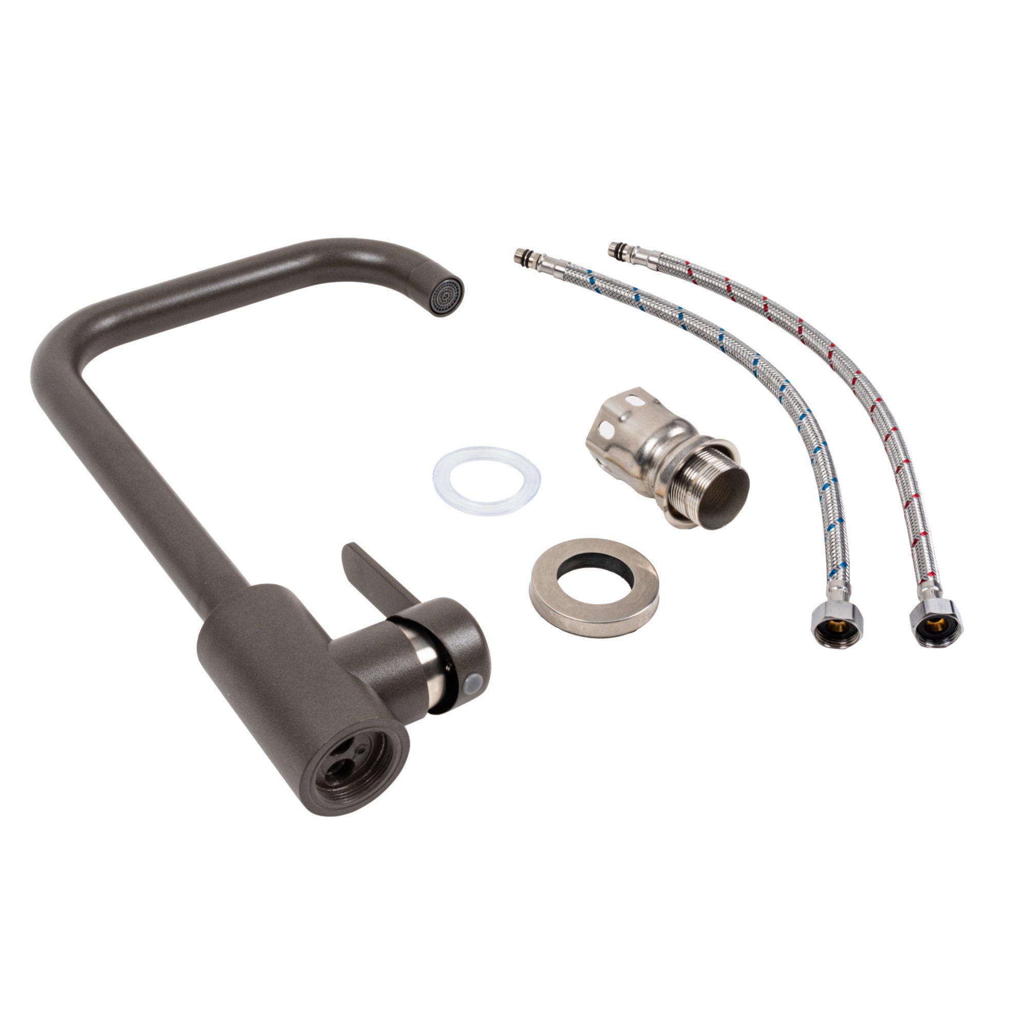 Смеситель кухонный Platinum KT 11 3008B-FH Темная скала - фото 2 Смеситель кухонный Platinum KT 11 3008B-FH Темная скала - фото 2