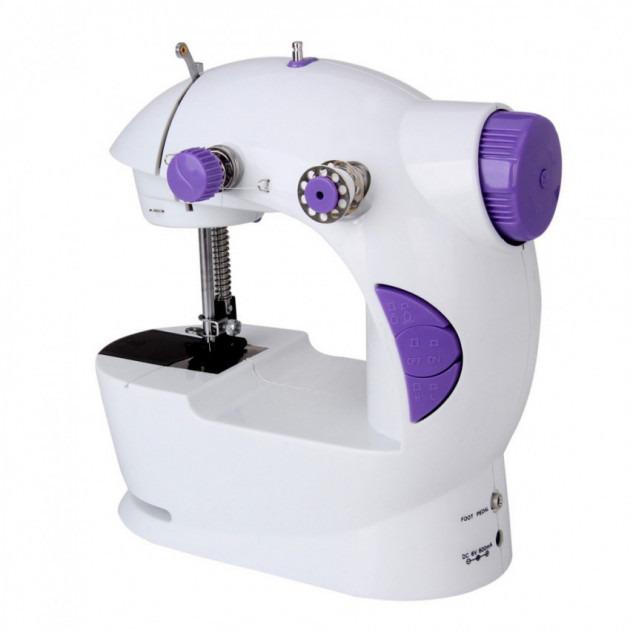 Швейна машинка Mini Sewing SM202A з педаллю та дошкою портативна від мережі/батарейок 4x AA (2134437025) - фото 1