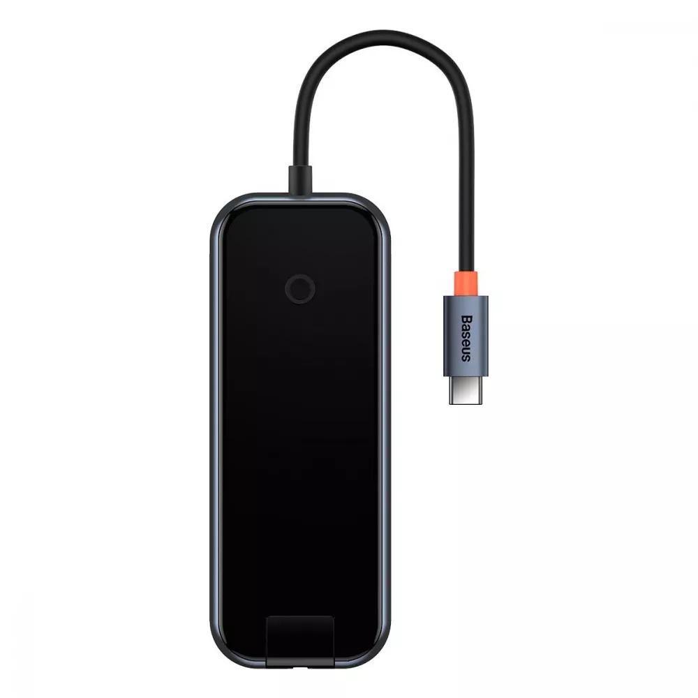 Хаб Type-C BASEUS AcmeJoy 6-в-1 WKJZ010313 HDMI 2xUSB 3.0 USB 2.0 Type-C PD/Data RJ45 Серый (618458)