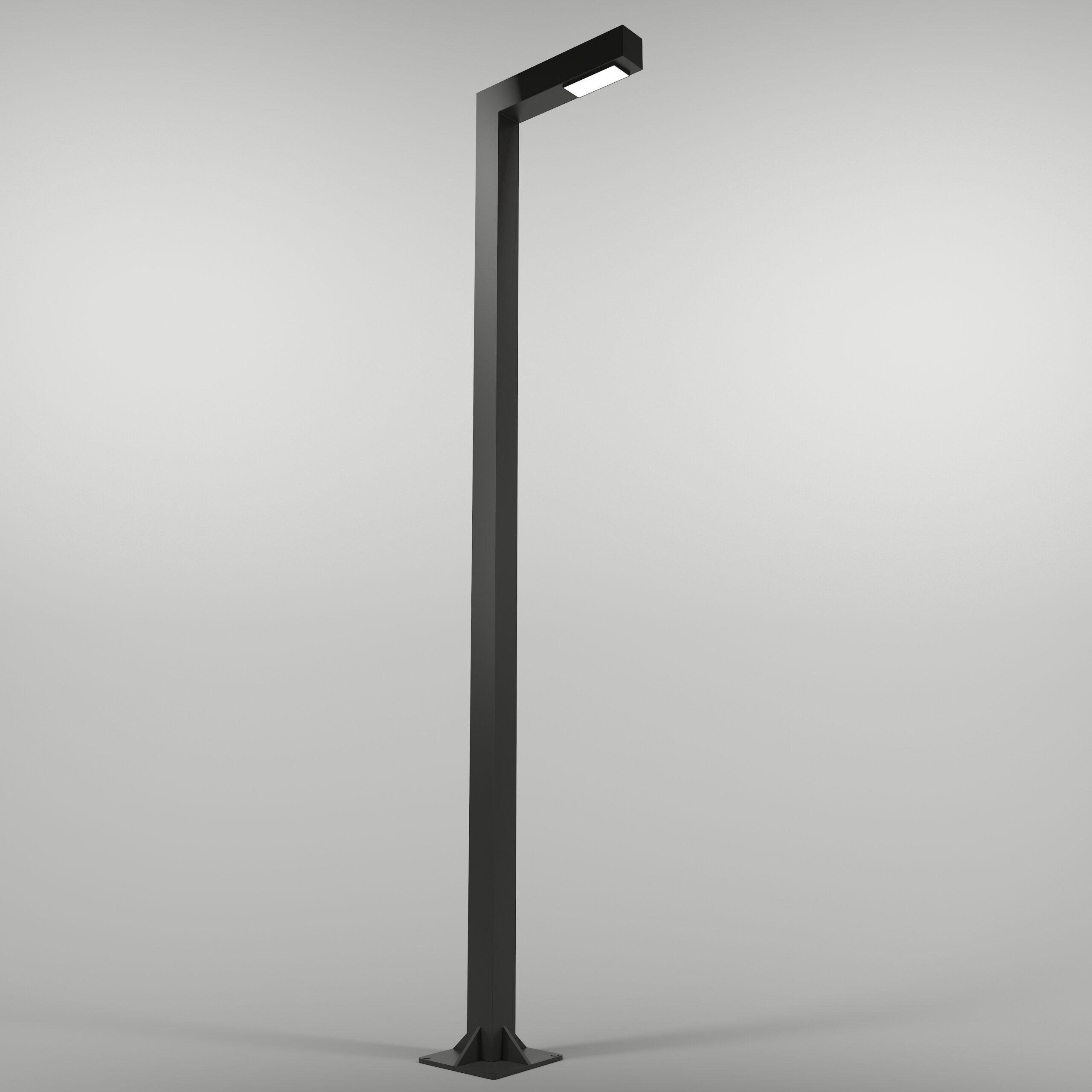 Светильник светодиодный MG HUGE садовый на опоре 712 см Черный матовый (7671)