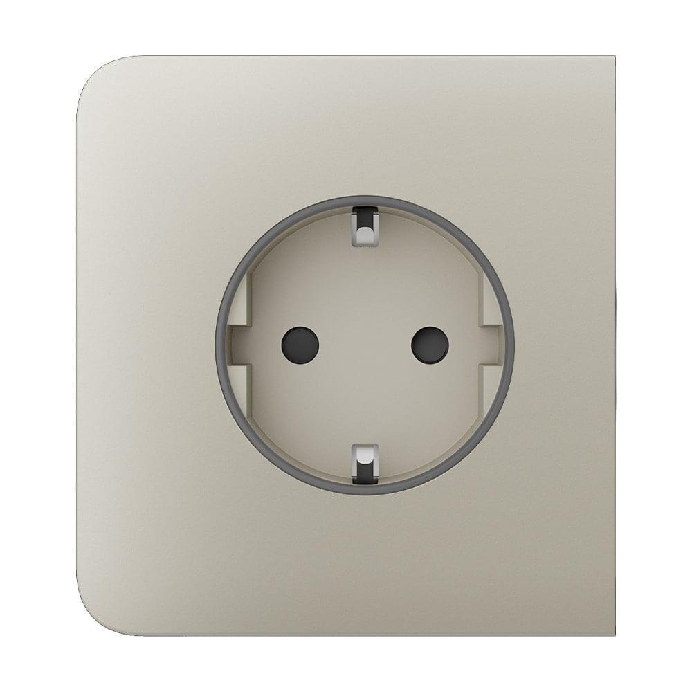 Фронтальная панель Ajax SideCover для розетки basic type F Ivory (26-00477)