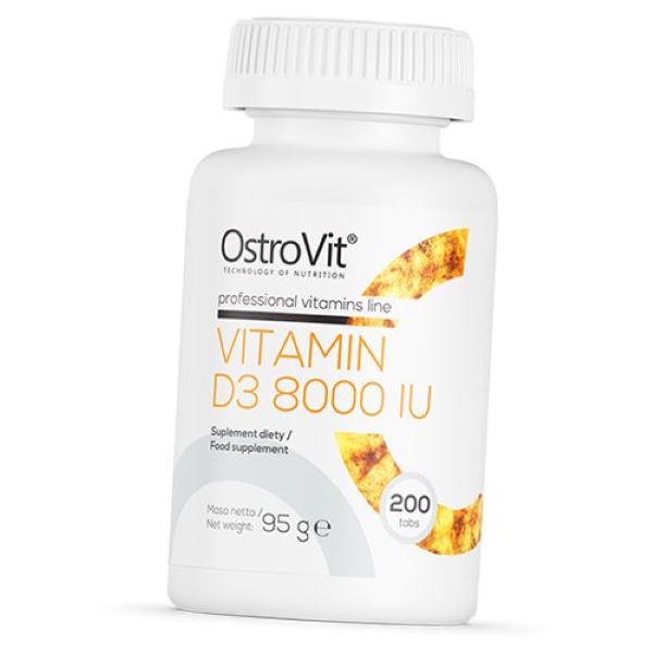 Вітамін D3 Ostrovit Vitamin D3 8000 200 таблеток (00000031204) - фото 1