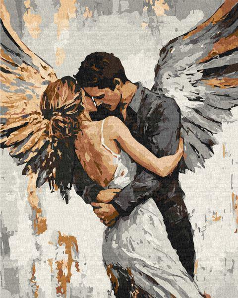 Картина по номерам Ideyka Объятия ангела с красками металлик 40x50 см (Id-KHO8609)