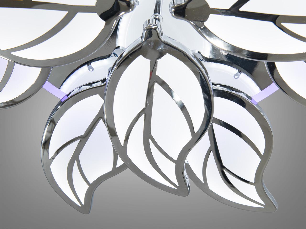 Люстра LED для гостиной с пультом и подсветкой 8028-8+4HR-LS 180W Хром (1776291318) - фото 7 Люстра LED для гостиной с пультом и подсветкой 8028-8+4HR-LS 180W Хром (1776291318) - фото 7