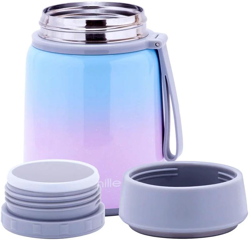 Термос харчовий Kamille Градієнт з нержавіючої сталі з ложкою 530 мл - фото 3