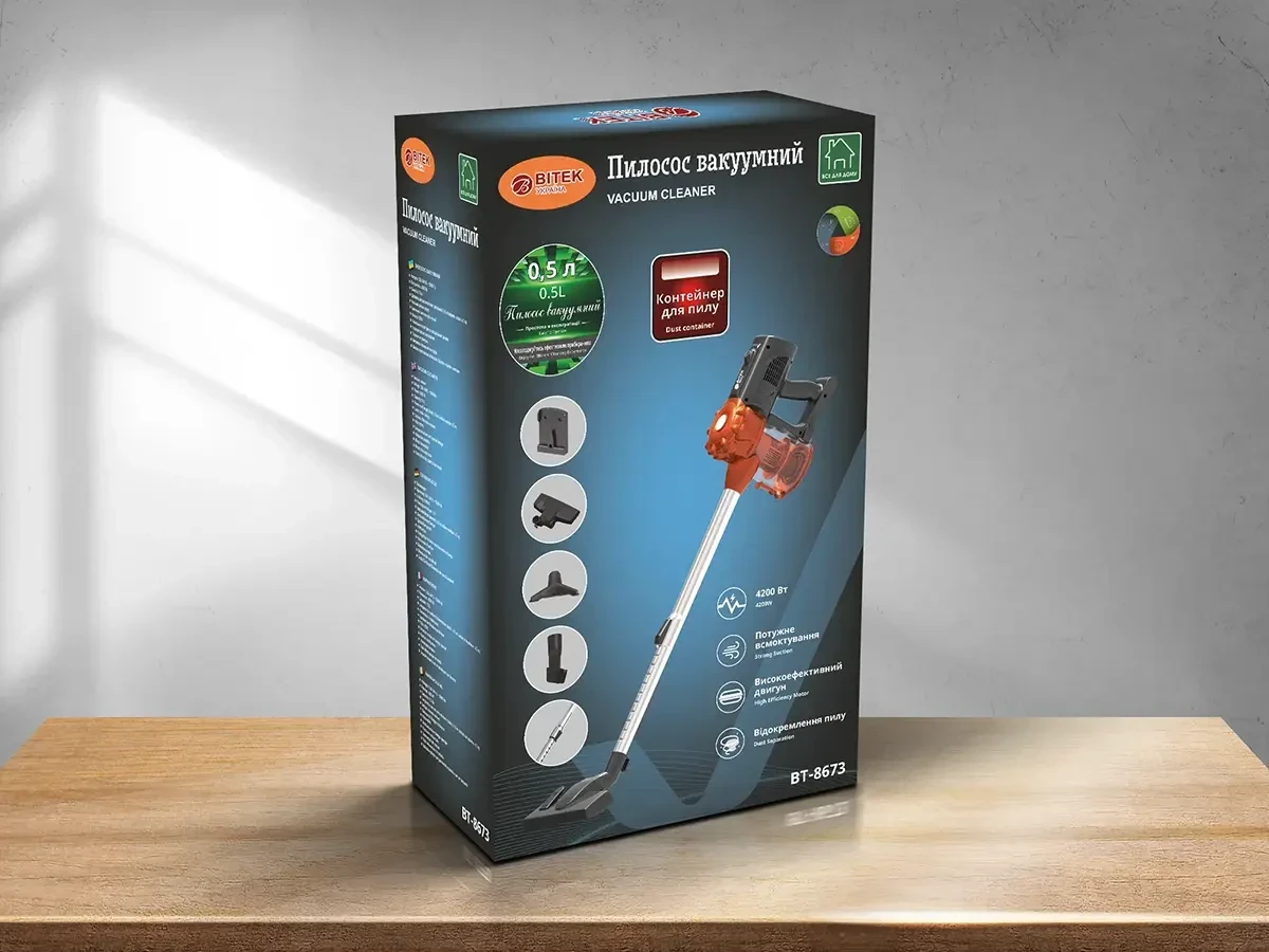 Пылесос ручной вертикальный BT 8673 4200 Вт с контейнером (24170455) - фото 6 Пылесос ручной вертикальный BT 8673 4200 Вт с контейнером (24170455) - фото 6