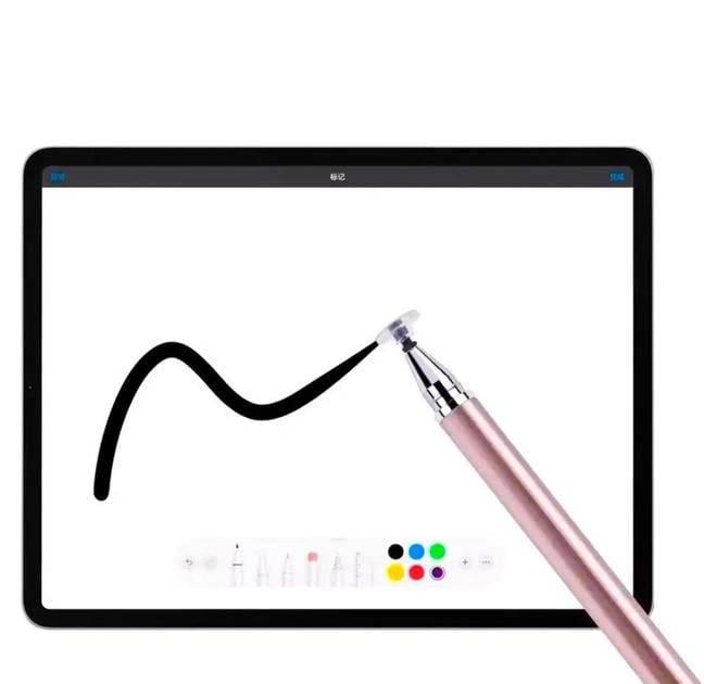 Стилус для рисования двухсторонний 2в1 Розовый - фото 6