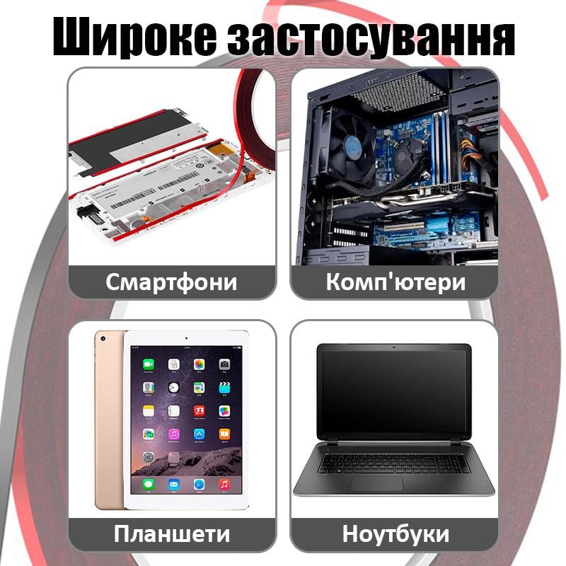 Скотч двосторонній Amaoe на PE основі 10 м 0,3x2 мм (2000996203230) - фото 4