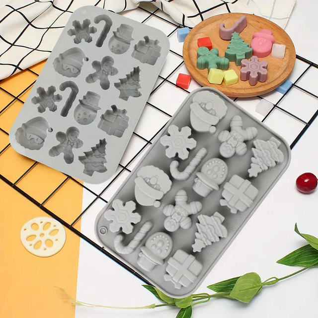 Форма силіконова для шоколаду/цукерок/мила/свічок Сірий (SAM-6074) - фото 2