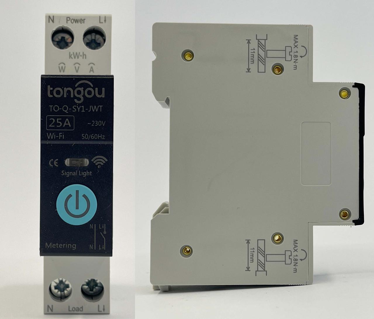 Розумний вимикач TO-Q-sy1-JWT 25А Wi-Fi однофазний і лічильник кВт/год (id_101001) - фото 5 Розумний вимикач TO-Q-sy1-JWT 25А Wi-Fi однофазний і лічильник кВт/год (id_101001) - фото 5
