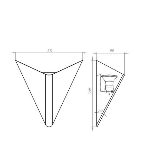 Cвітильник настінний Iterna DELTA GU10 Білий (LM109) - фото 4