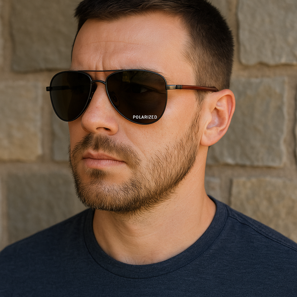 Сонцезахисні окуляри чоловічі Polaroid 2025 Aviator UV400 поляризаційні антиблікові Smoke (ed58d38e) - фото 3