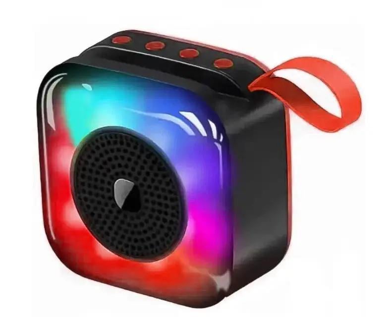Портативная колонка SPS LX-01 c RGB подсветкой и подставкой для телефона Red (611896)