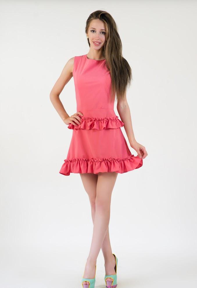 Платье Podium Rosalina 21325-CORAL XXL Коралловый