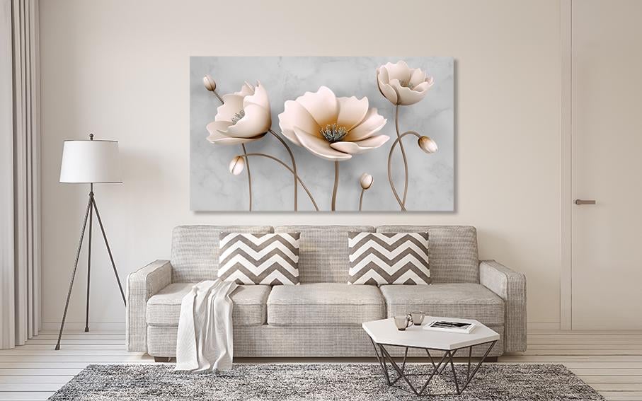 Картина на холсте в гостиную/спальню Маки 50х100 см (MLP_75) - фото 2 Картина на холсте в гостиную/спальню Маки 50х100 см (MLP_75) - фото 2