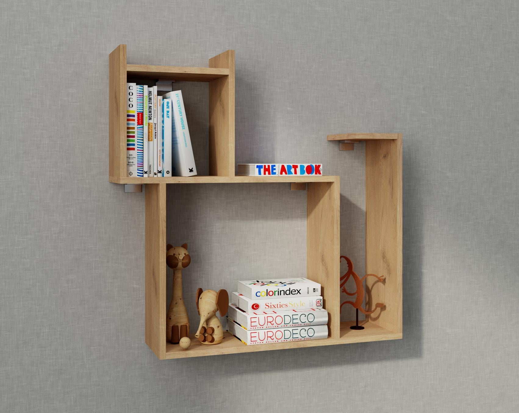 Полка настенная Котик Крафт Золотой (27387801)