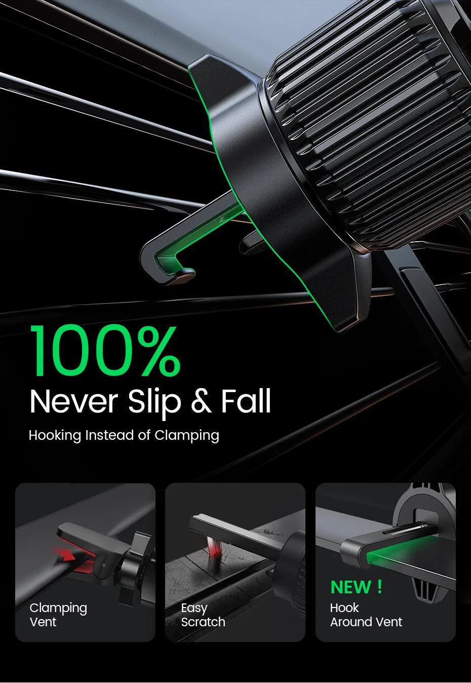 Держатель автомобильный UGREEN с крючком 360° Черный (15223) - фото 17