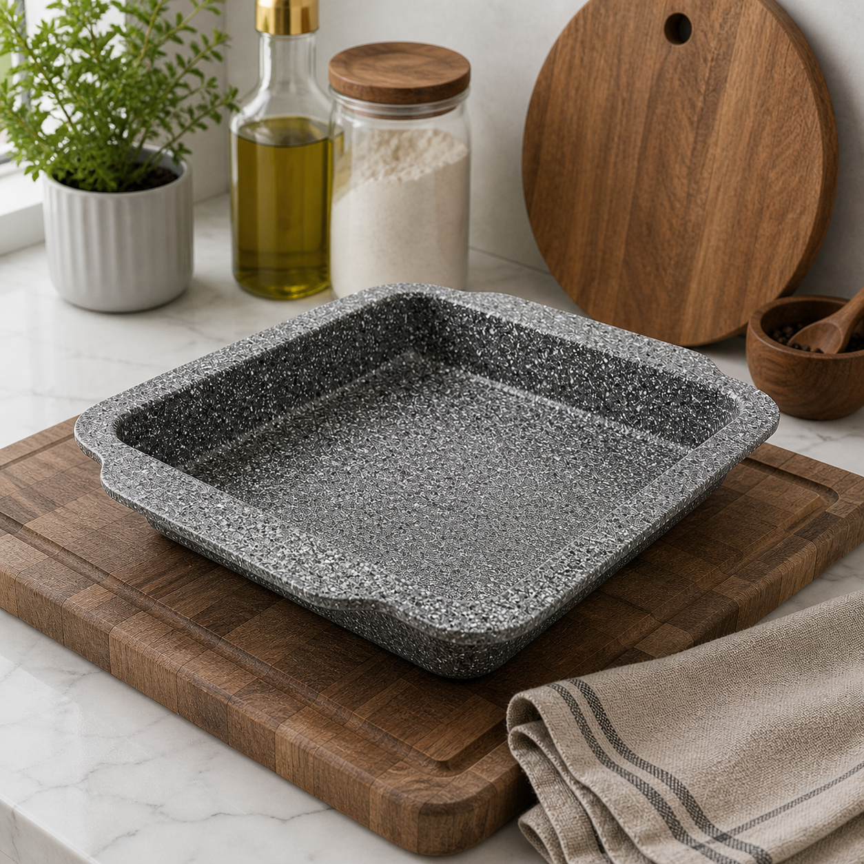 Форма для выпечки прямоугольная Maestro MR-1126-40 Granite 40×27×4,5 см антипригарная (0475)