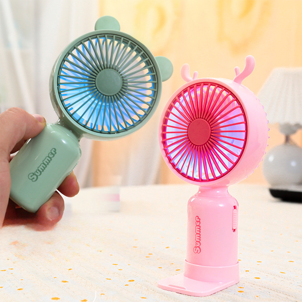 Портативний вентилятор з ріжками Олень на акумуляторі та USB - фото 8 Портативний вентилятор з ріжками Олень на акумуляторі та USB - фото 8