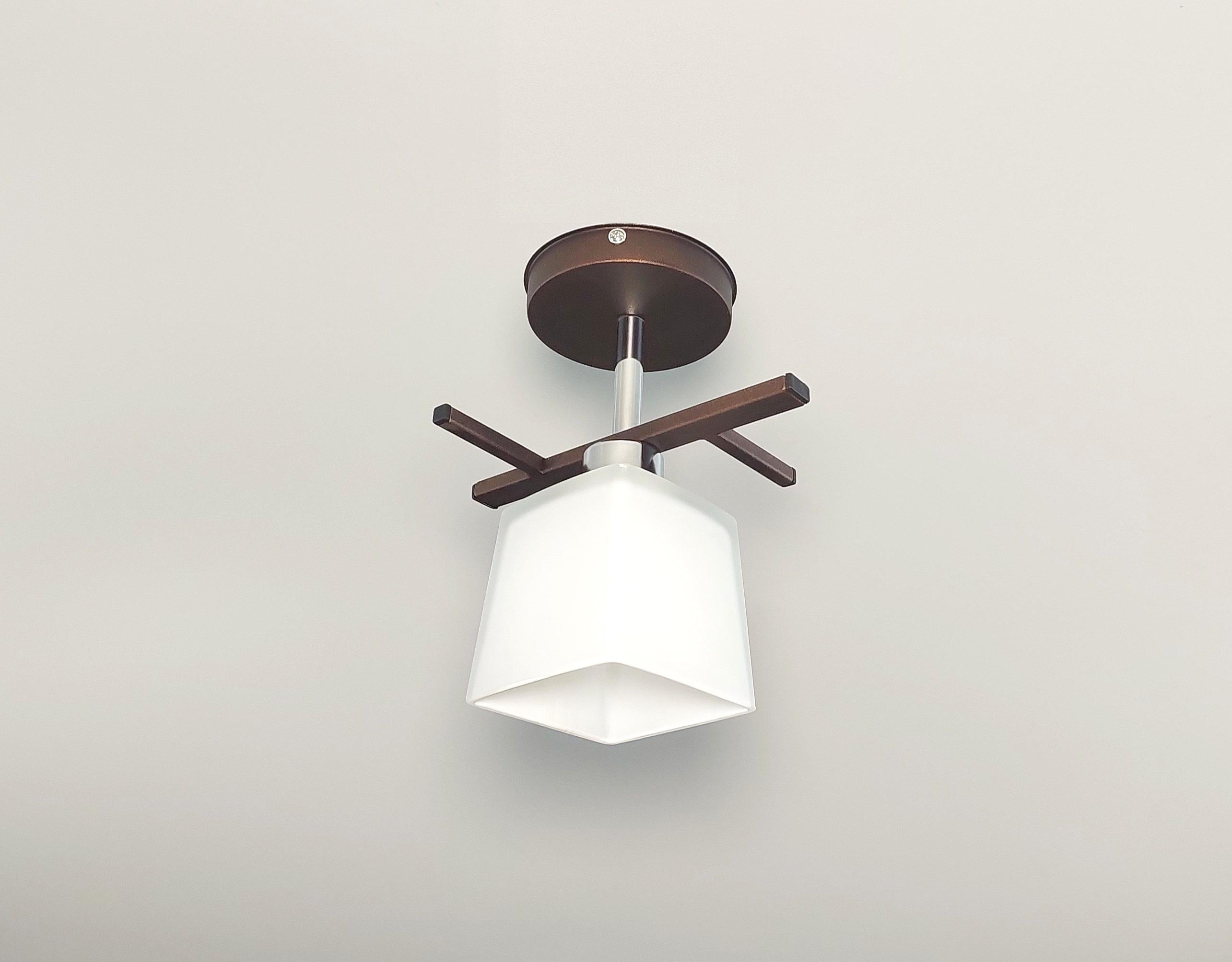 Люстра потолочная 3280/1 на 1 плафон металлическая Коричневый