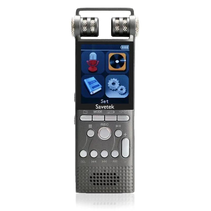 Диктофон цифровий Savetek GS-R06 з лінійним входом/32 Гб пам'яті/стерео/SD до 64 Гб (100894)