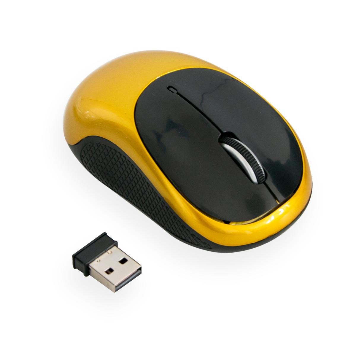 Bluetooth мышка для компьютера Wireless Mouse G185 беспроводная Золотисто-черный (1009357-Gold-1)