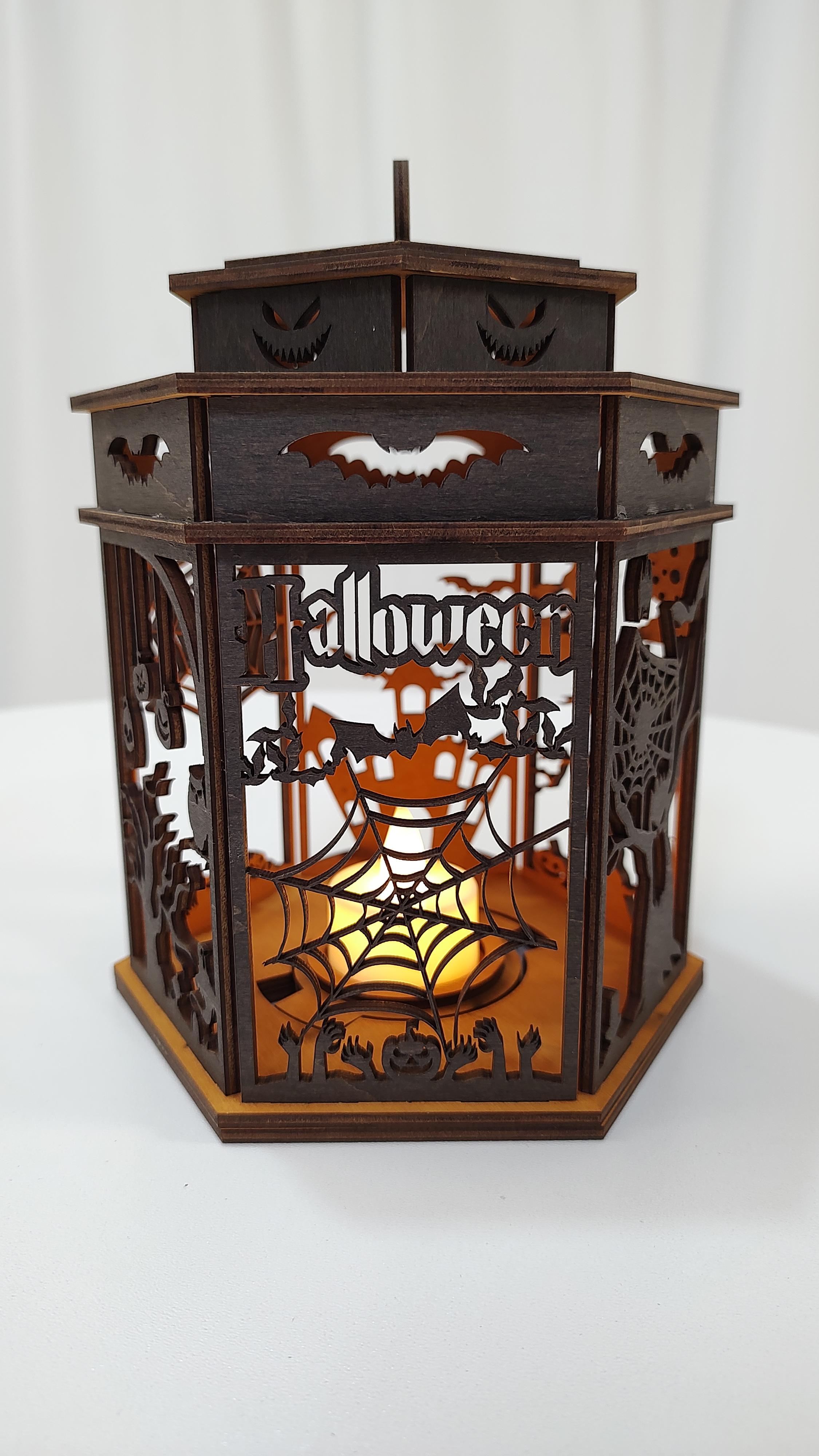 Ліхтар дерев'яний на Helloween 201313 см