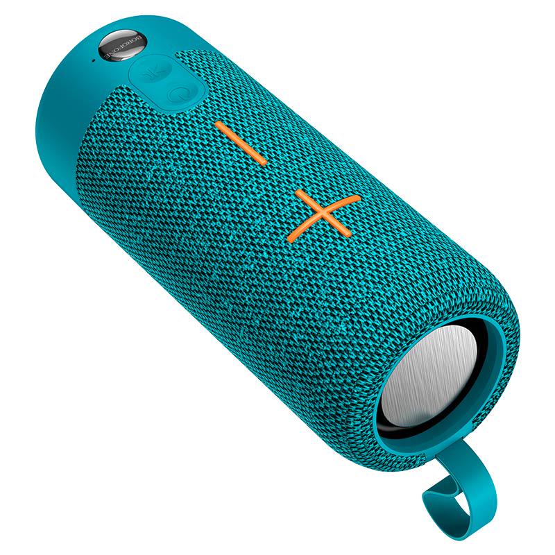 Портативная колонка BOROFONE Euphony sports BT speaker BR19 IPX5 AUX/USB/TF/FM TWS 5Wх2 peacock blue