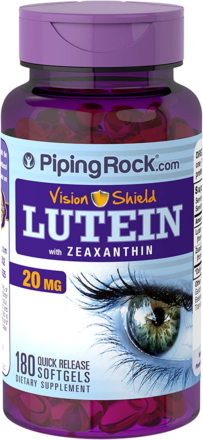 Лютеин зеаксантин Piping Rock Lutein 20 mg Zeaxanthin 180 Softgels
